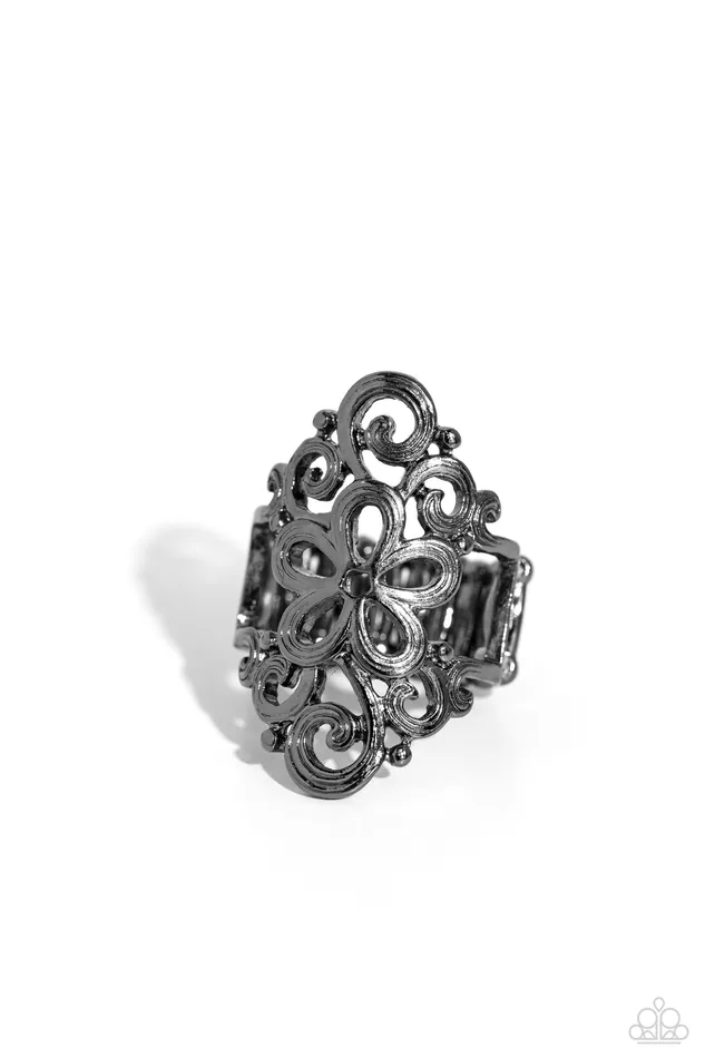 Rings Paparazzi Accessories Fantastically Floral Black Gunmetal Filigree Ring Paparazzi Rings Paparazzi Accessories Fantastically Floral Black Gunmetal Filigree Ring Paparazzi