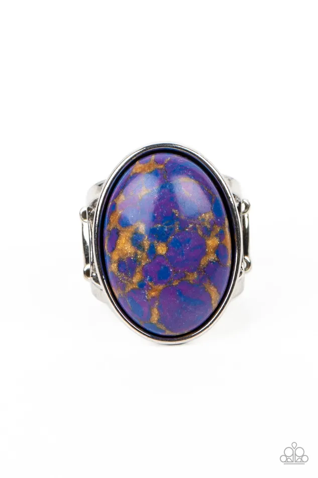 Rings Paparazzi Accessories Majestic Marbling Purple Stone Silver Ring Paparazzi Rings Paparazzi Accessories Majestic Marbling Purple Stone Silver Ring Paparazzi