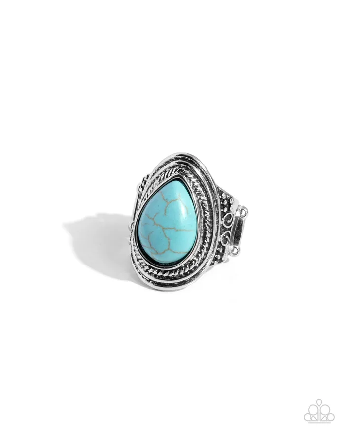 Rings Paparazzi Accessories Saguaro Scene Blue Turquoise Stone Silver Ring Paparazzi Rings Paparazzi Accessories Saguaro Scene Blue Turquoise Stone Silver Ring Paparazzi