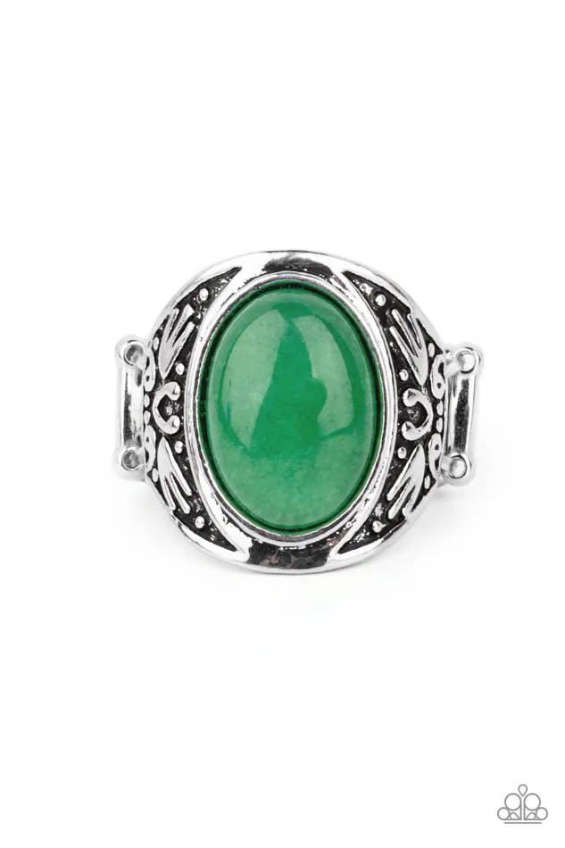 Rings Paparazzi Accessories Sedona Dream Green Jade Stone Bead Silver Ring Paparazzi Rings Paparazzi Accessories Sedona Dream Green Jade Stone Bead Silver Ring Paparazzi