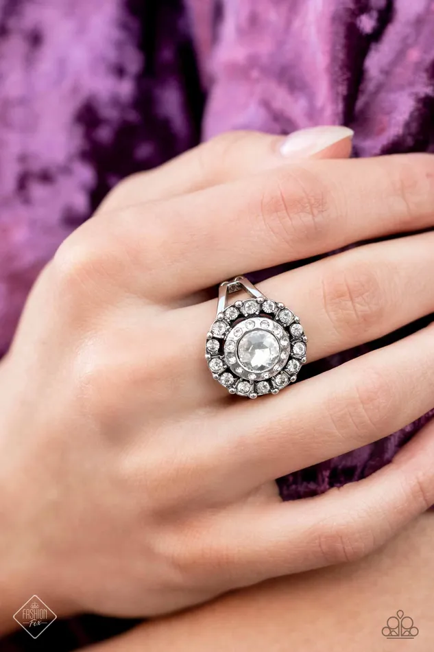 Rings Paparazzi Accessories Twinkling Trance White Rhinestone Gem Silver Ring Paparazzi Fashion Fix January 2023