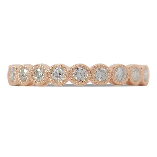 Rings Penwarden Fine Jewellery LUNA DIAMOND WEDDING BAND IN ROSE GOLD