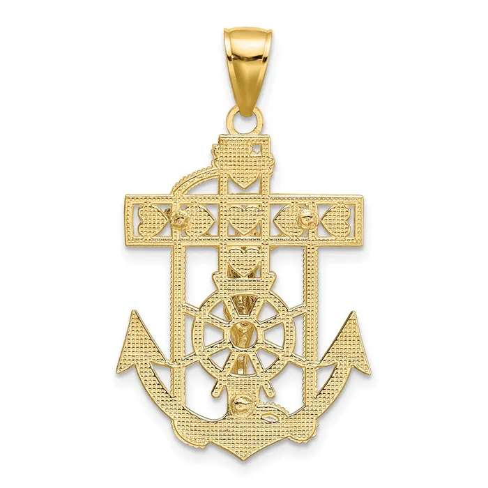 Rings Qgold 14k Twotone 22 mm Mariners Crucifix Pendant 292 grams Rings Qgold 14k Twotone 22 mm Mariners Crucifix Pendant 292 grams