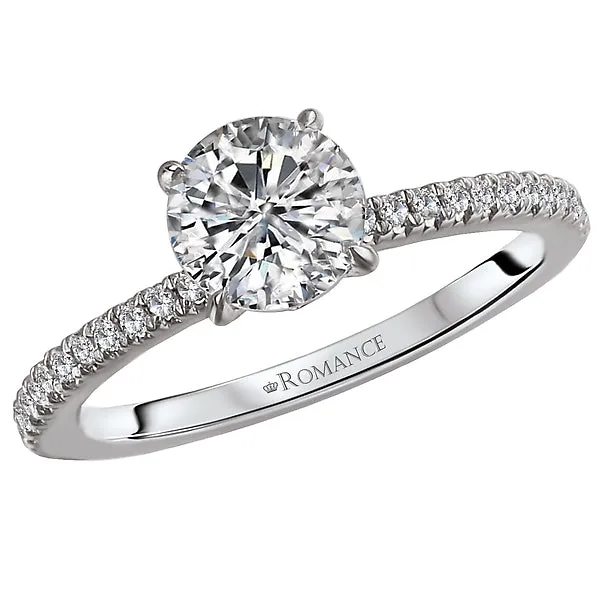Rings Romance 14K White Gold Peg Head SemiMount Romance Collection Wedding Ring Rings Romance 14K White Gold Peg Head SemiMount Romance Collection Wedding Ring