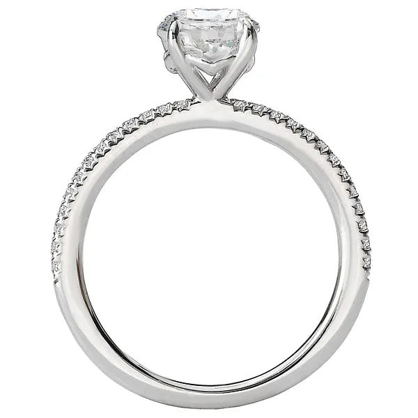Rings Romance 14K White Gold Peg Head SemiMount Romance Collection Wedding Ring Rings Romance 14K White Gold Peg Head SemiMount Romance Collection Wedding Ring