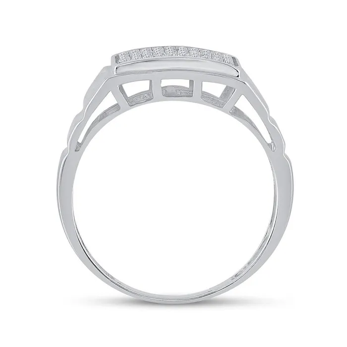 Rings Sterling Silver Cluster Ring 110 Cttw Round Natural Diamond Mens 409 grams GND Rings Sterling Silver Cluster Ring 110 Cttw Round Natural Diamond Mens 409 grams GND