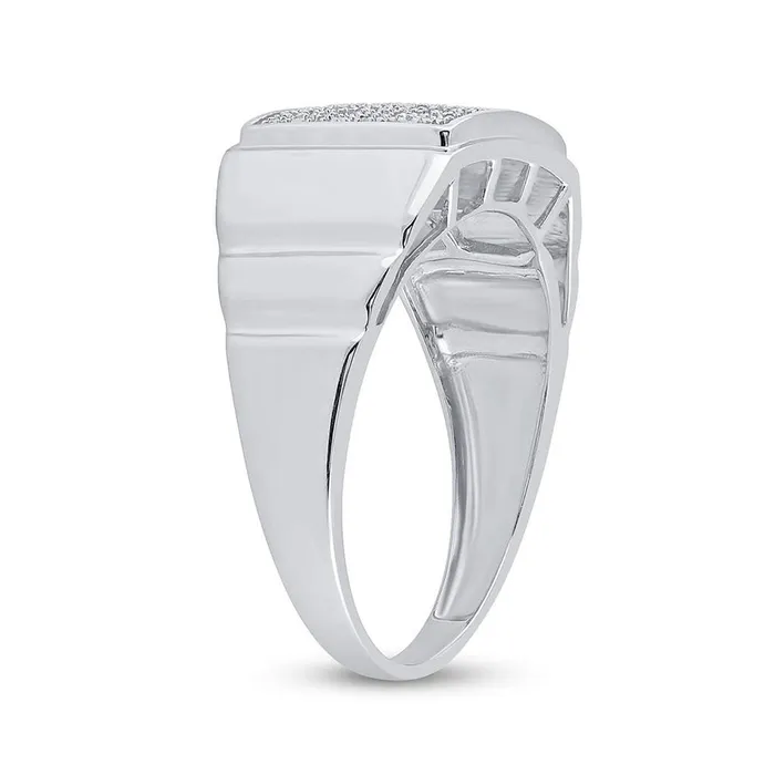 Rings Sterling Silver Cluster Ring 110 Cttw Round Natural Diamond Mens 409 grams GND Rings Sterling Silver Cluster Ring 110 Cttw Round Natural Diamond Mens 409 grams GND