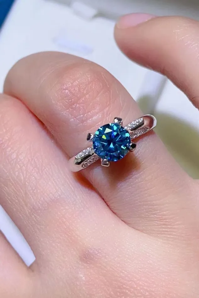 Rings Trendsi 1 Carat Moissanite 4Prong Ring