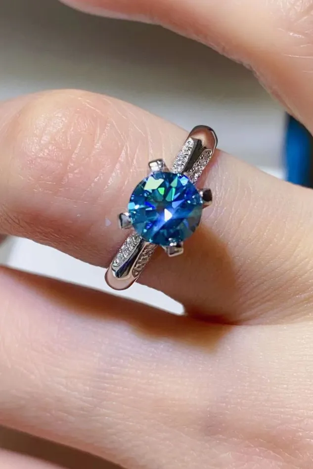 Rings Trendsi 1 Carat Moissanite 4Prong Ring