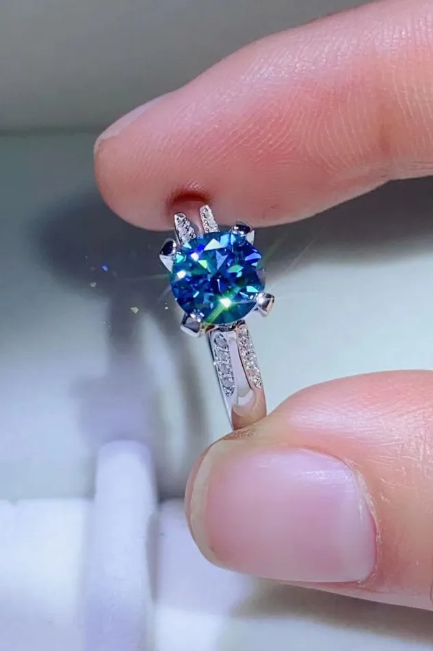 Rings Trendsi 1 Carat Moissanite 4Prong Ring