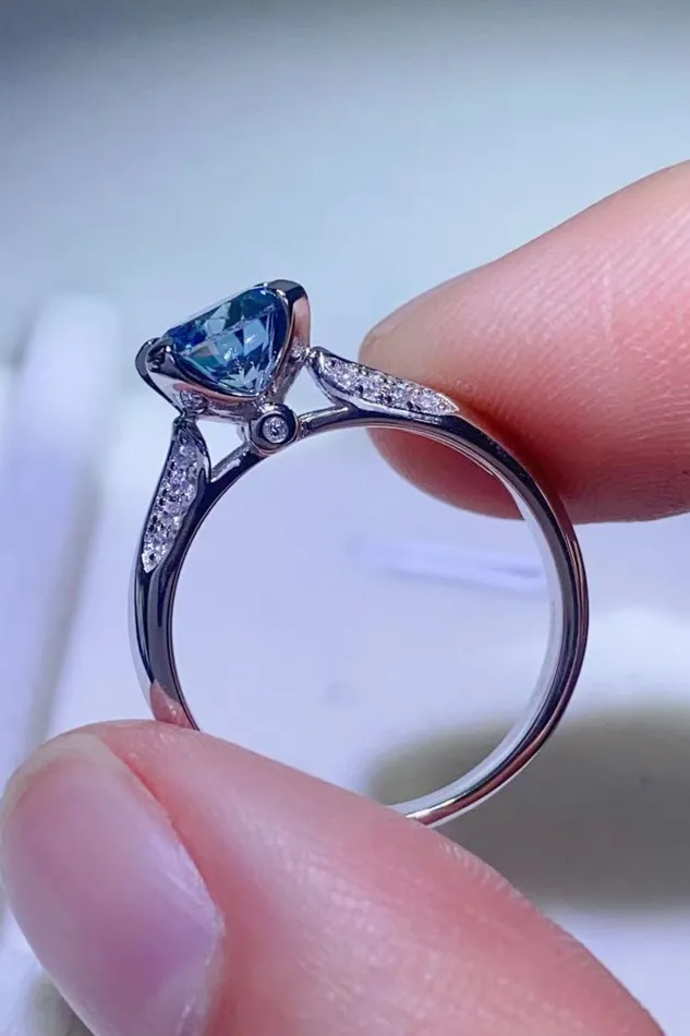 Rings Trendsi 1 Carat Moissanite 4Prong Ring