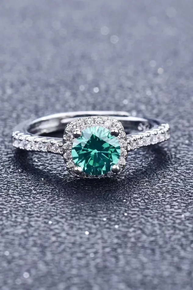 Rings Trendsi 3 Carat Moissanite 18K PlatinumPlated Cluster Ring