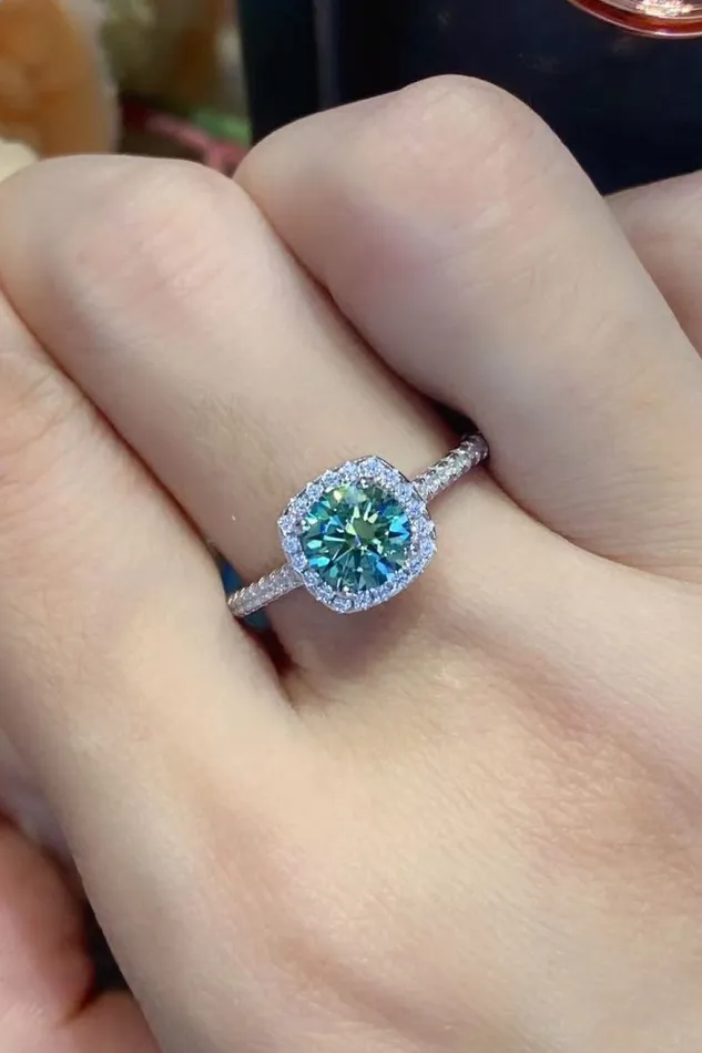 Rings Trendsi 3 Carat Moissanite 18K PlatinumPlated Cluster Ring