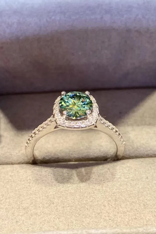 Rings Trendsi 3 Carat Moissanite 18K PlatinumPlated Cluster Ring