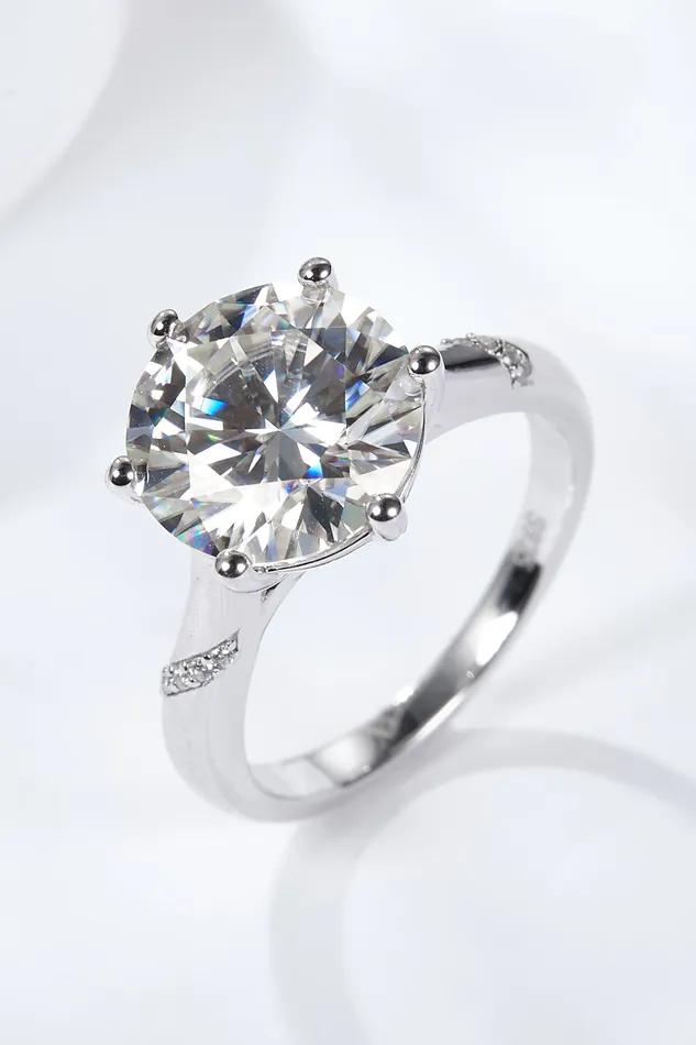 Rings Trendsi 5 Carat Moissanite Solitaire Ring
