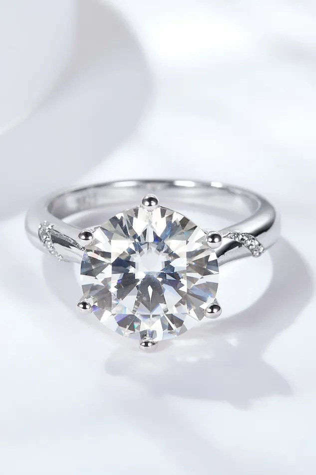 Rings Trendsi 5 Carat Moissanite Solitaire Ring