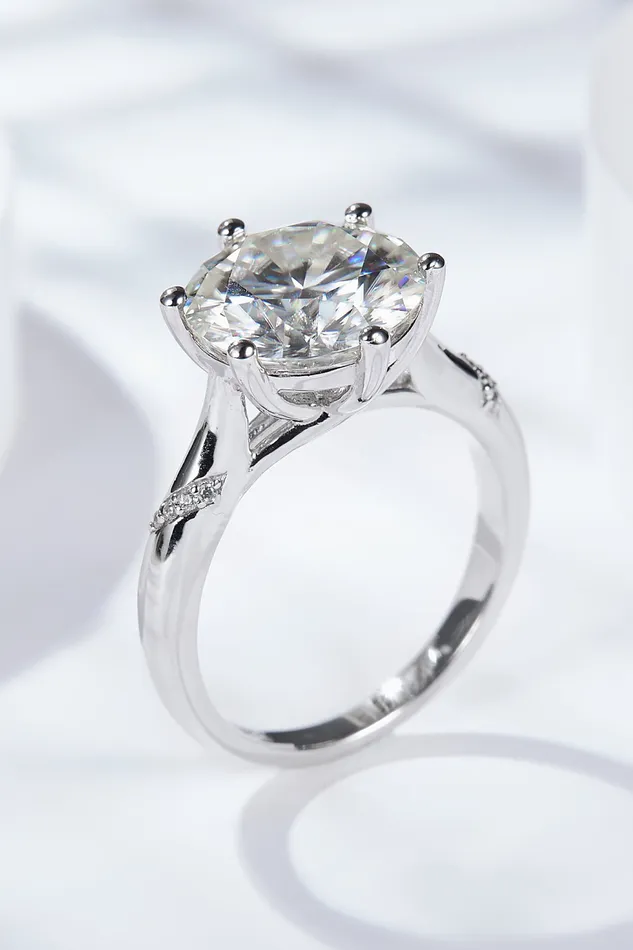 Rings Trendsi 5 Carat Moissanite Solitaire Ring