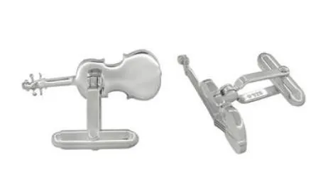 Rings Violin Cufflinks in Sterling Silver Antique Jewelry Mall