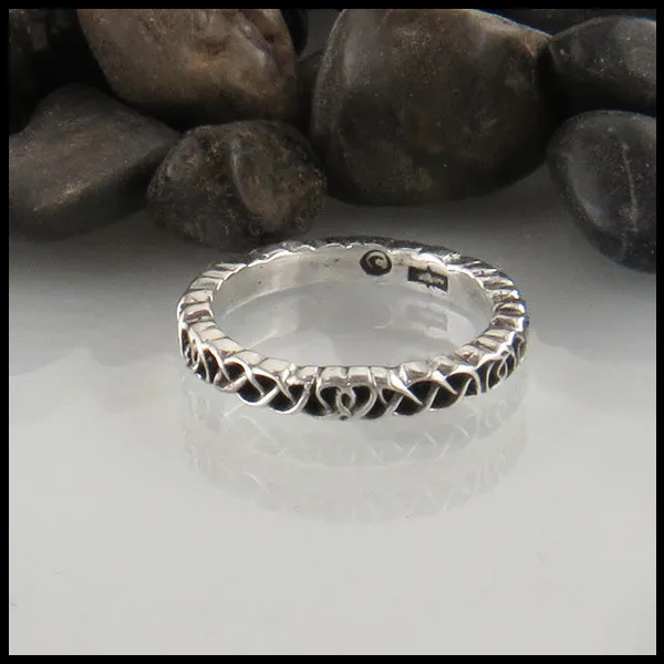 Rings Walker Metalsmiths on Heart Knot Stacking Ring in Silver