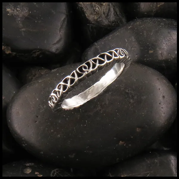 Rings Walker Metalsmiths on Heart Knot Stacking Ring in Silver