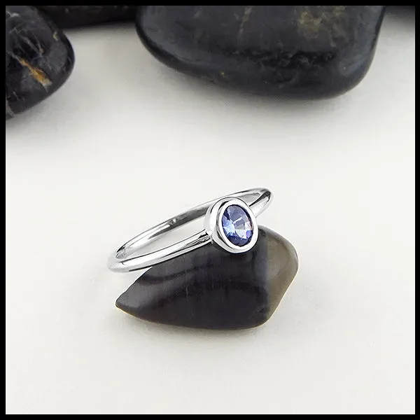 Rings Walker Metalsmiths Oval Ceylon Sapphire Ring