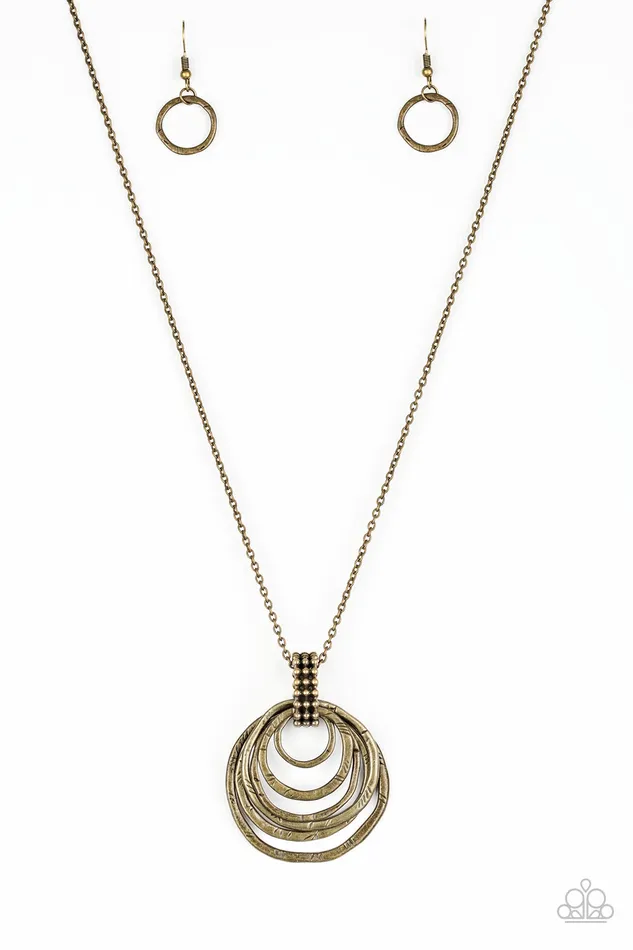 Rippling Relic Paparazzi Brass Ring Pendant Necklace Paparazzi Accessories Necklaces Rippling Relic Paparazzi Brass Ring Pendant Necklace Paparazzi Accessories Necklaces