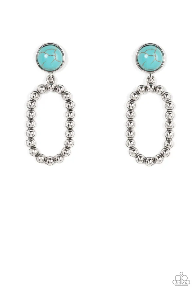 Riverbed Refuge Blue Turquoise Silver Post Earrings Paparazzi Paparazzi Accessories Earrings Riverbed Refuge Blue Turquoise Silver Post Earrings Paparazzi Paparazzi Accessories Earrings