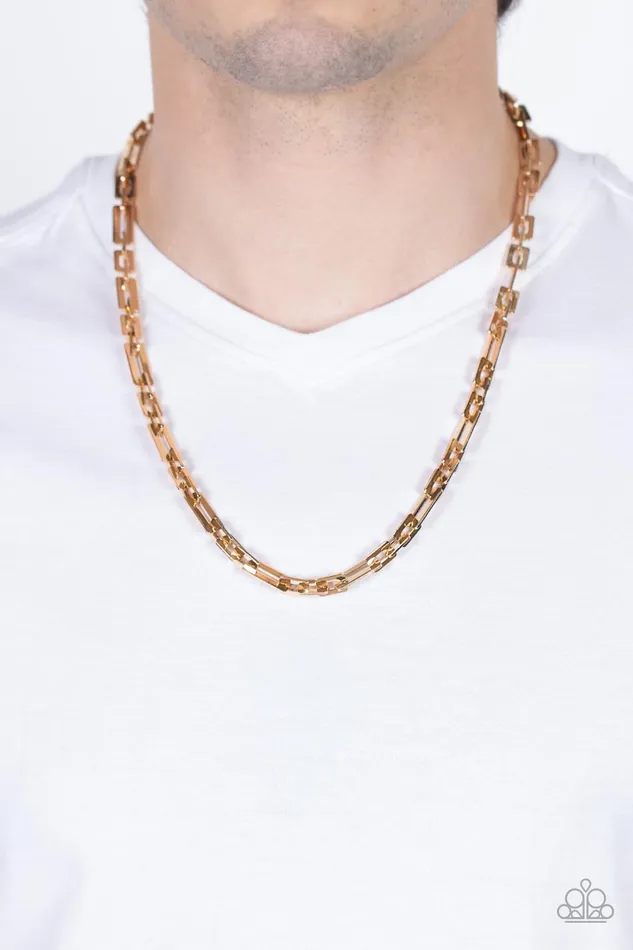 Rocket Zone Gold Chain Urban Necklace Paparazzi Paparazzi Accessories Necklaces