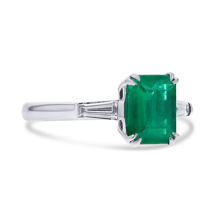 Skeies Jewelers Three Stone Emerald Engagement Ring Rings