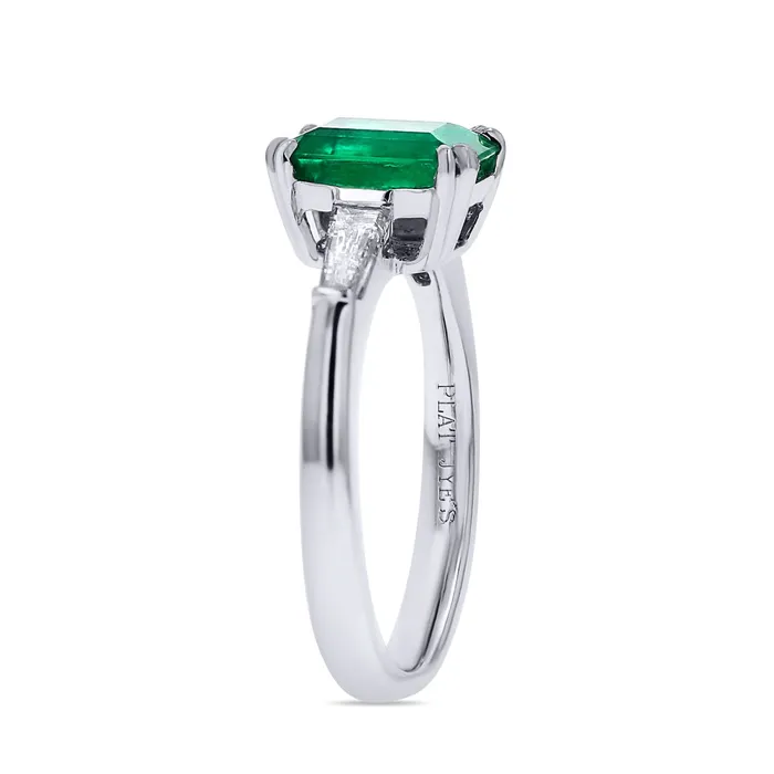 Skeies Jewelers Three Stone Emerald Engagement Ring Rings