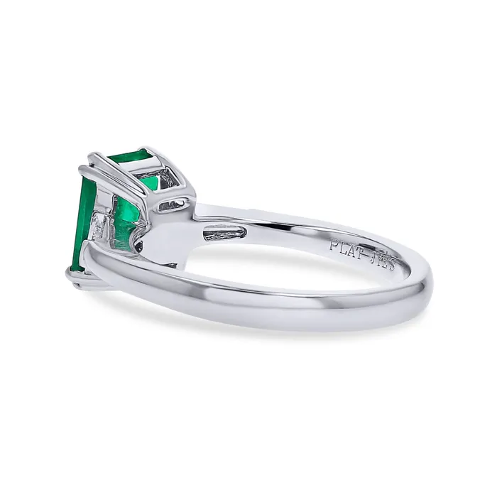 Skeies Jewelers Three Stone Emerald Engagement Ring Rings