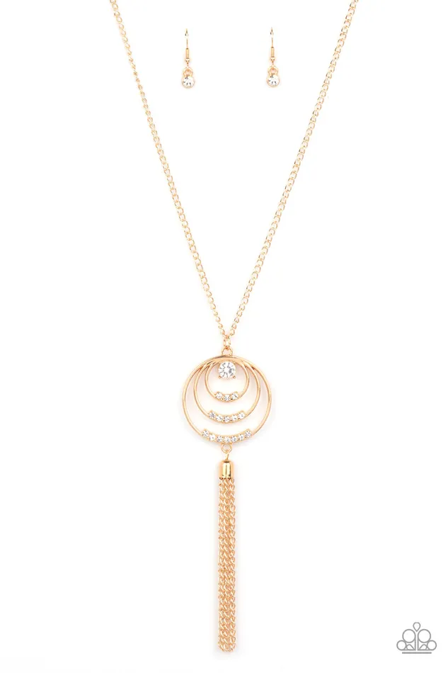 Spiraling Sparkle Gold Circle White Rhinestone Pendant Necklace Paparazzi Paparazzi Accessories Necklaces Spiraling Sparkle Gold Circle White Rhinestone Pendant Necklace Paparazzi Paparazzi Accessories Necklaces