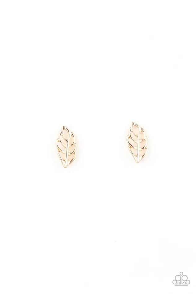 Starlet Shimmer Minimal Shape Post Earrings Paparazzi Silver and Gold Rings Wishbone Feather and Lotus Flower Shapes Paparazzi Accessories Earrings