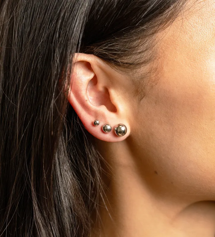Sterling Silver Ball Studs Carla Nancy B Rings