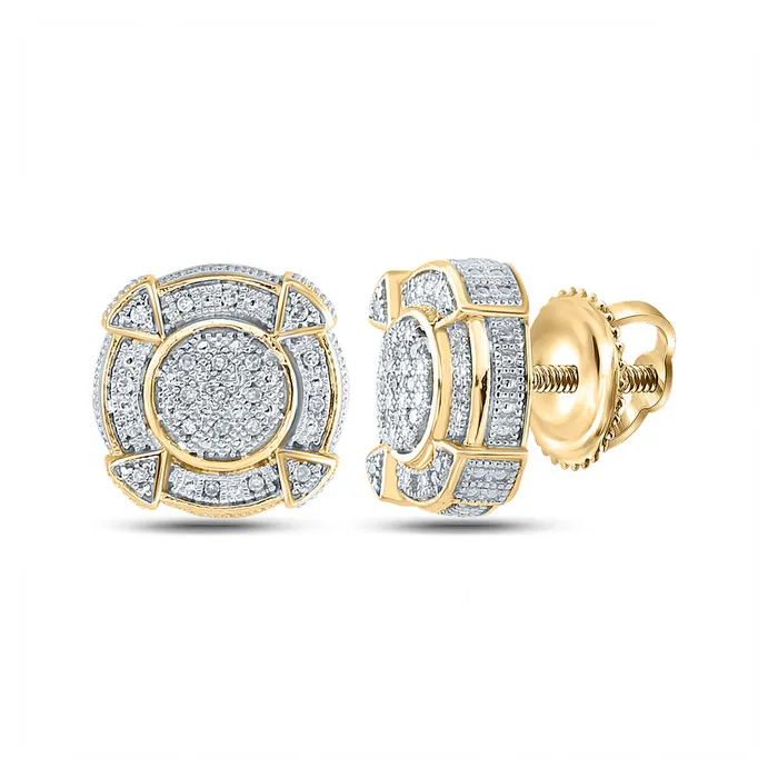 Sterling Silver Disk Circle Earrings 16 Cttw Round Natural Diamond Mens 393 grams GND Earrings Sterling Silver Disk Circle Earrings 16 Cttw Round Natural Diamond Mens 393 grams GND Earrings