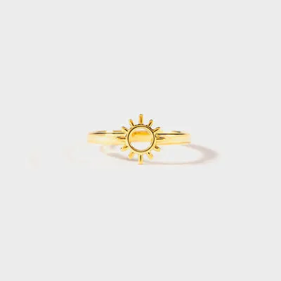 Sun Shape 18K GoldPlated Ring Trendsi Rings