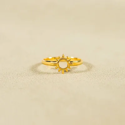 Sun Shape 18K GoldPlated Ring Trendsi Rings