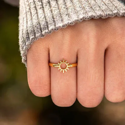 Sun Shape 18K GoldPlated Ring Trendsi Rings