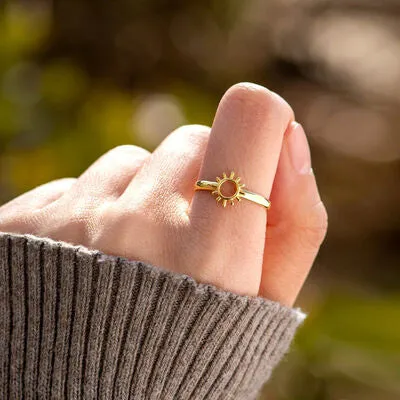 Sun Shape 18K GoldPlated Ring Trendsi Rings