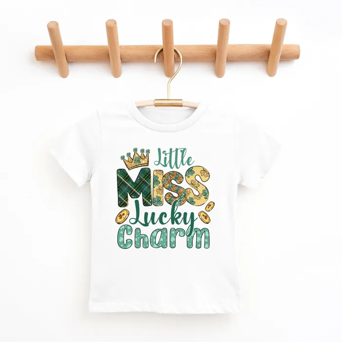 TeaShirt Shoppe Charm Necklaces Little Miss Lucky Charm Youth Toddler Graphic Tee