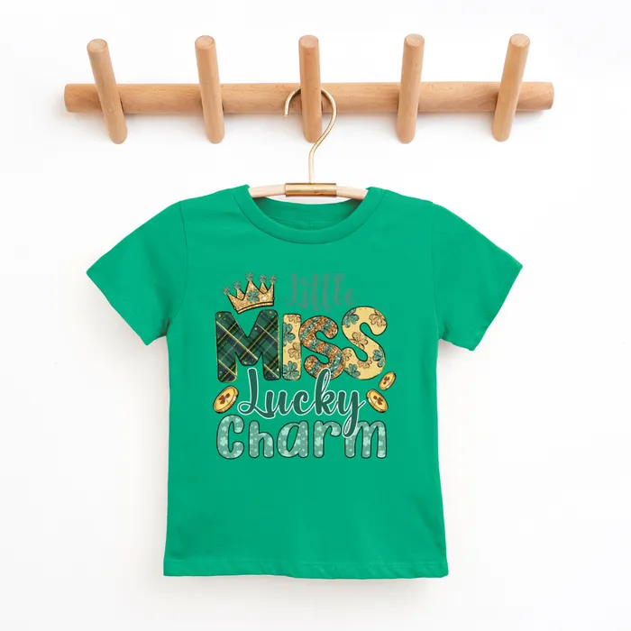 TeaShirt Shoppe Charm Necklaces Little Miss Lucky Charm Youth Toddler Graphic Tee