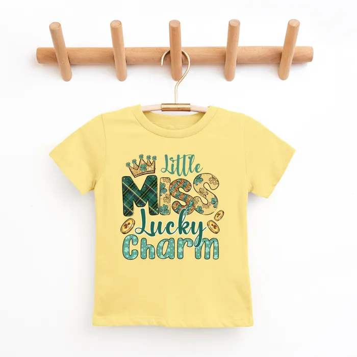 TeaShirt Shoppe Charm Necklaces Little Miss Lucky Charm Youth Toddler Graphic Tee