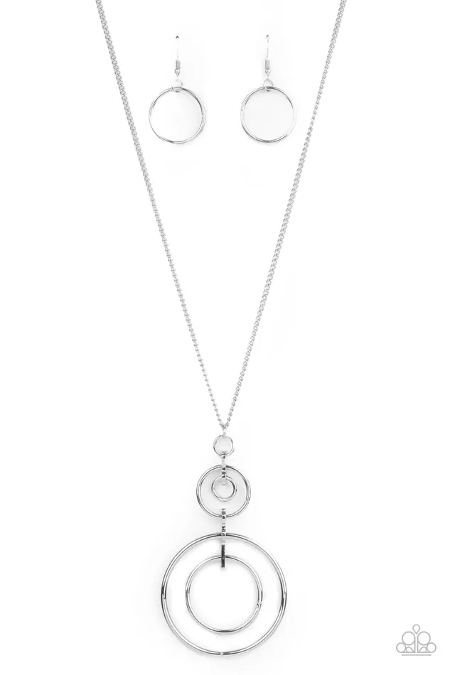 The Inner Workings Silver Circle Pendant Necklace Paparazzi Paparazzi Accessories Necklaces The Inner Workings Silver Circle Pendant Necklace Paparazzi Paparazzi Accessories Necklaces