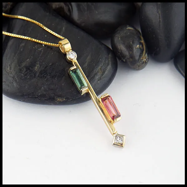 Tom Carter PreStyled Sets Gold Tourmaline Pendant