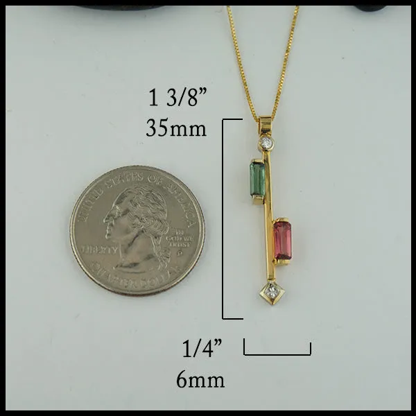Tom Carter PreStyled Sets Gold Tourmaline Pendant