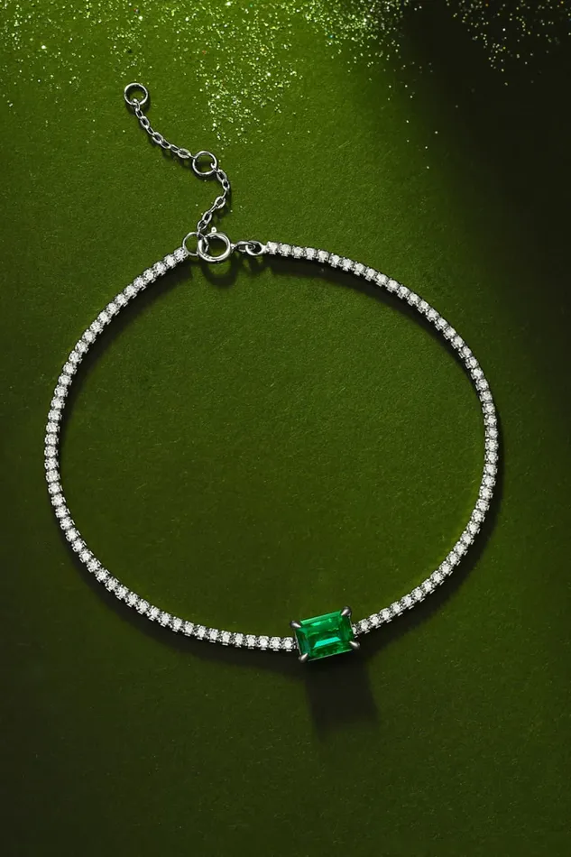 Trendsi 1 Carat LabGrown Emerald Bracelet Bracelets