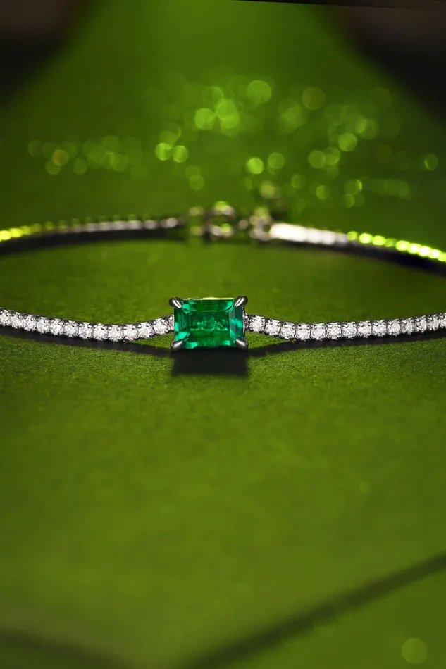 Trendsi 1 Carat LabGrown Emerald Bracelet Bracelets