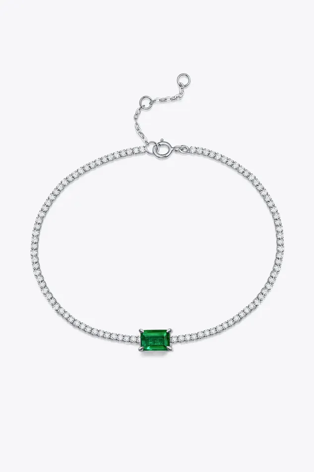 Trendsi 1 Carat LabGrown Emerald Bracelet Bracelets