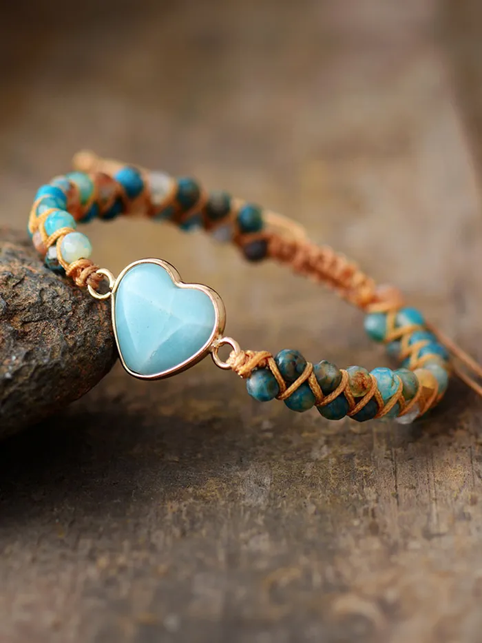 Trendsi Bracelets Heart Shape Beaded Bracelet