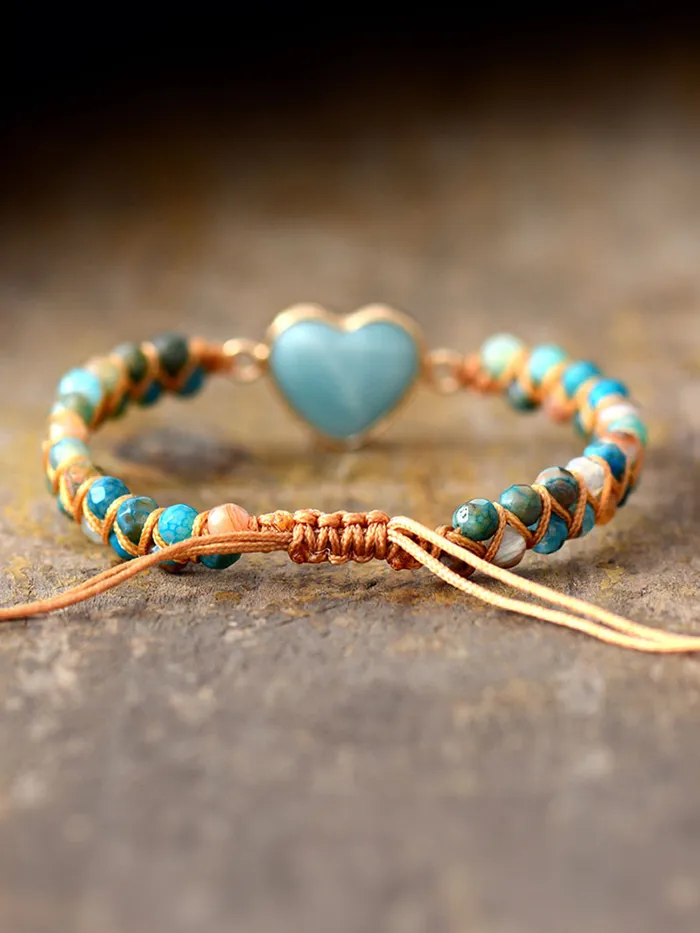 Trendsi Bracelets Heart Shape Beaded Bracelet